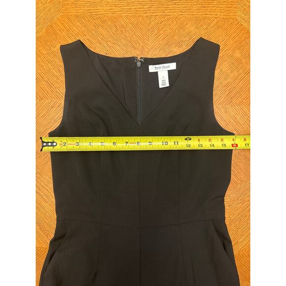 White House Black Market Wide Leg Crop Black Women's Jumpsuit Size 4 - Picture 3 of 6
